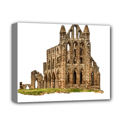 Ruin Monastery Abbey Gothic Whitby Deluxe Canvas 14  X 11  by Sapixe