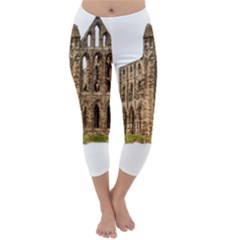 Ruin Monastery Abbey Gothic Whitby Capri Winter Leggings  by Sapixe