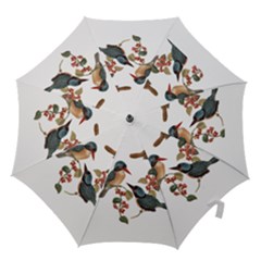 Bird Birds Branch Flowers Vintage Hook Handle Umbrellas (medium) by Sapixe