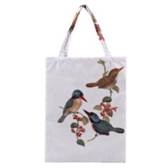 Bird Birds Branch Flowers Vintage Classic Tote Bag by Sapixe