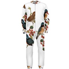 Bird Birds Branch Flowers Vintage Onepiece Jumpsuit (men)  by Sapixe