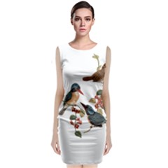 Bird Birds Branch Flowers Vintage Classic Sleeveless Midi Dress by Sapixe