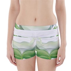 Pearl Drop Flower Plant Boyleg Bikini Wrap Bottoms by Sapixe