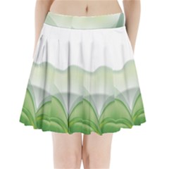 Pearl Drop Flower Plant Pleated Mini Skirt by Sapixe