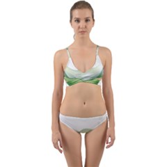 Pearl Drop Flower Plant Wrap Around Bikini Set by Sapixe