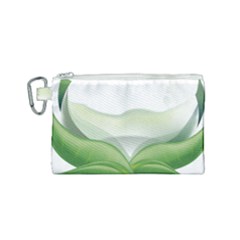 Pearl Drop Flower Plant Canvas Cosmetic Bag (small) by Sapixe