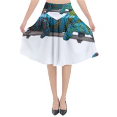 Reptile Lizard Animal Isolated Flared Midi Skirt by Sapixe