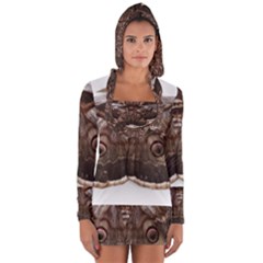 Night Butterfly Butterfly Giant Long Sleeve Hooded T-shirt by Sapixe