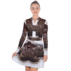 Night Butterfly Butterfly Giant Long Sleeve Panel Dress