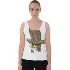 Bird Owl Animal Vintage Isolated Velvet Tank Top