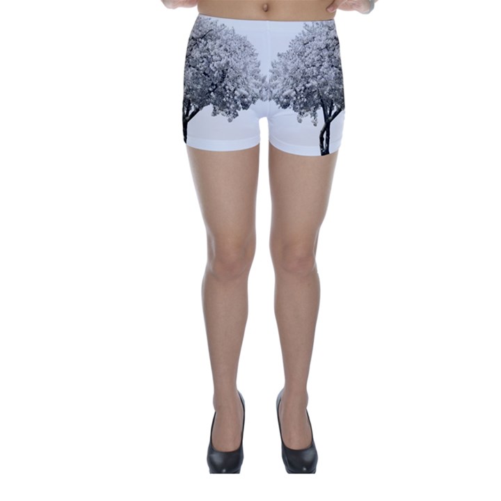 Nature Tree Blossom Bloom Cherry Skinny Shorts