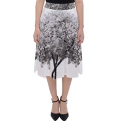 Nature Tree Blossom Bloom Cherry Folding Skater Skirt by Sapixe