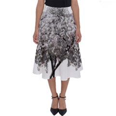 Nature Tree Blossom Bloom Cherry Perfect Length Midi Skirt by Sapixe