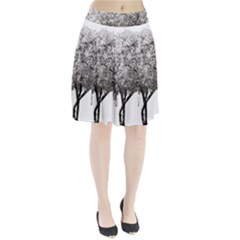 Nature Tree Blossom Bloom Cherry Pleated Skirt by Sapixe