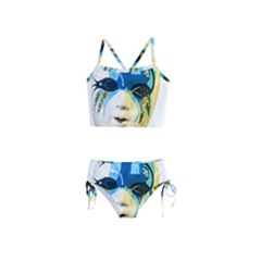 Porcelain Mask Minature Mask Girls  Tankini Swimsuit