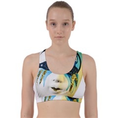 Porcelain Mask Minature Mask Back Weave Sports Bra by Sapixe