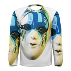 Porcelain Mask Minature Mask Men s Long Sleeve Tee by Sapixe