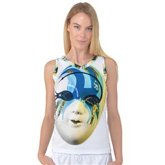 Porcelain Mask Minature Mask Women s Basketball Tank Top by Sapixe