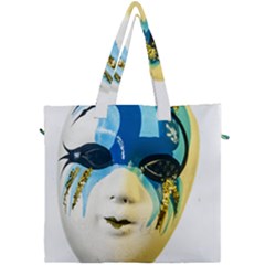 Porcelain Mask Minature Mask Canvas Travel Bag