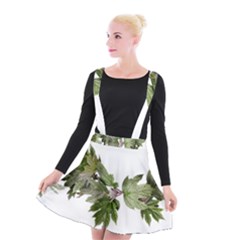 Leaves Plant Branch Nature Foliage Suspender Skater Skirt by Sapixe