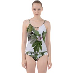 Leaves Plant Branch Nature Foliage Cut Out Top Tankini Set by Sapixe