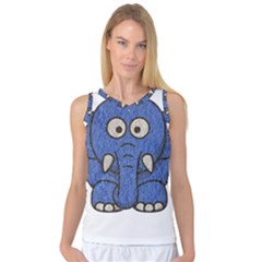 Elephant Animal Cartoon Elephants Women s Basketball Tank Top by Sapixe