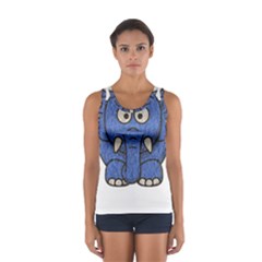 Elephant Animal Cartoon Elephants Sport Tank Top  by Sapixe