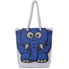 Elephant Animal Cartoon Elephants Full Print Rope Handle Tote (small) by Sapixe