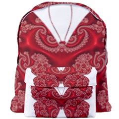 Butterfly Red Fractal Art Nature Giant Full Print Backpack by Sapixe