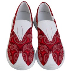 Butterfly Red Fractal Art Nature Women s Lightweight Slip Ons by Sapixe