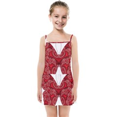 Butterfly Red Fractal Art Nature Kids Summer Sun Dress