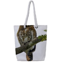 Owl Bird Full Print Rope Handle Tote (small) by Sapixe