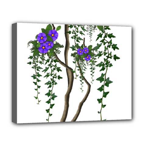 Image Cropped Tree With Flowers Tree Deluxe Canvas 20  X 16   by Sapixe