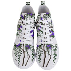 Image Cropped Tree With Flowers Tree Men s Lightweight High Top Sneakers