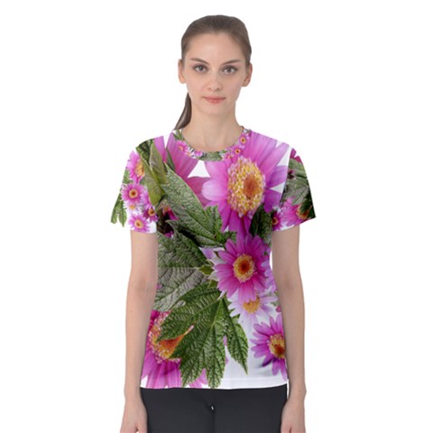 Daisies Flowers Arrangement Summer Women s Sport Mesh Tee by Sapixe