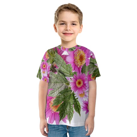 Daisies Flowers Arrangement Summer Kids  Sport Mesh Tee by Sapixe