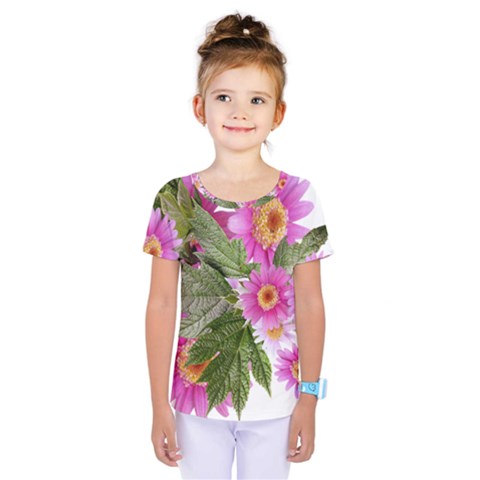 Daisies Flowers Arrangement Summer Kids  One Piece Tee by Sapixe