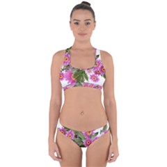 Daisies Flowers Arrangement Summer Cross Back Hipster Bikini Set by Sapixe