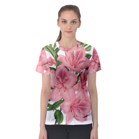 Flower Plant Blossom Bloom Vintage Women s Sport Mesh Tee by Sapixe