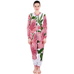 Flower Plant Blossom Bloom Vintage Onepiece Jumpsuit (ladies)  by Sapixe