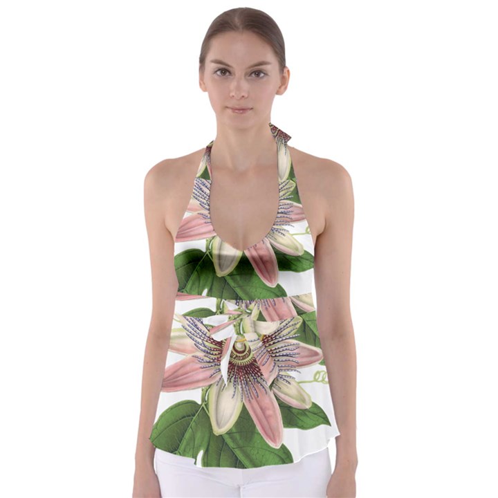 Passion Flower Flower Plant Blossom Babydoll Tankini Top