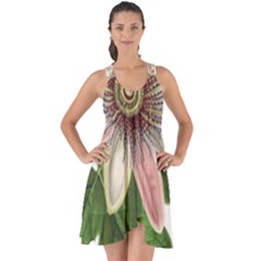 Passion Flower Flower Plant Blossom Show Some Back Chiffon Dress by Sapixe