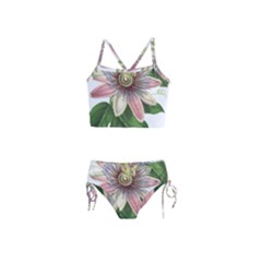 Passion Flower Flower Plant Blossom Girls  Tankini Swimsuit by Sapixe