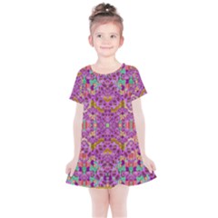 Fantasy Flower Festoon Garland Of Calm Kids  Simple Cotton Dress by pepitasart