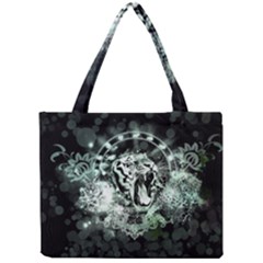 Awesome Tiger In Green And Black Mini Tote Bag by FantasyWorld7