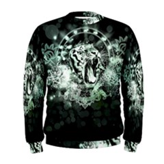 Awesome Tiger In Green And Black Men s Sweatshirt by FantasyWorld7