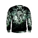 Awesome Tiger In Green And Black Kids  Sweatshirt View1