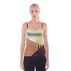 Sky Art Silhouette Panoramic Spaghetti Strap Top by Sapixe