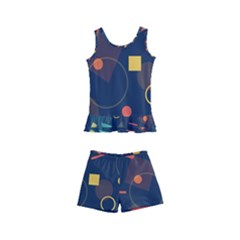 Background Backdrop Geometric Kid s Boyleg Swimsuit