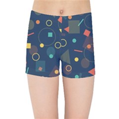 Background Backdrop Geometric Kids Sports Shorts by Sapixe